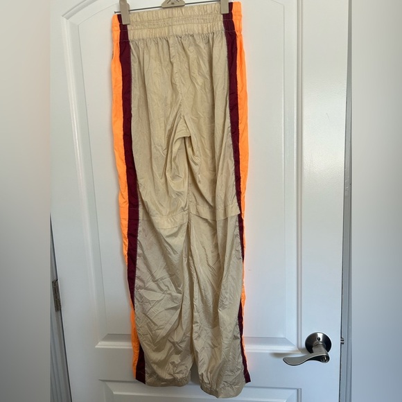 Free People Movement End Zone Track Striped Wide Leg Nyon Cargo Pants size XS - Picture 5 of 14
